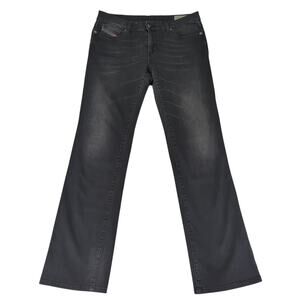 Diesel Jeans Bootzee-St Regular Slim Boot Cut Jeans Black Wash Women's Size 32
